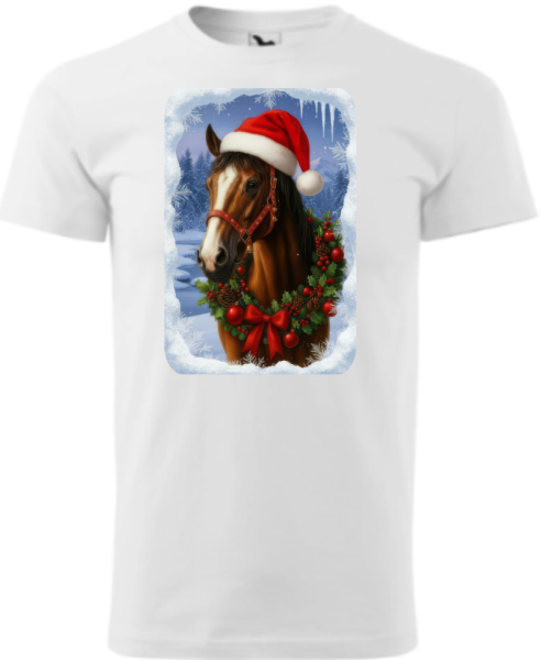 Vánoční tričko s koněm3